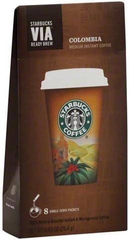 StarbucksVIA Instant Coffee, Colombia, 8 CT