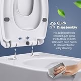 Trintion Family Toilet Seat Soft Close Toilet Seat Built-in Detachable Magnetic Family Toilet Lid with 360 Degree Adjustable Hinges for Toddlers Adults - Image 5