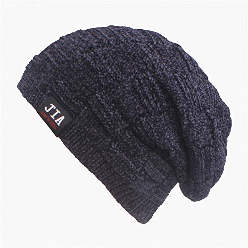 Bonnet tricoté en chenille et écharpe doublée pour homme pour affronter l'hiver