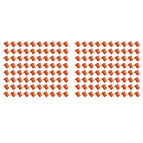 Capuchons champignons de sécurité orange pour fer à béton 160 pcs