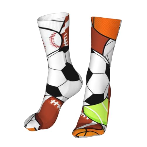 Evius Blijf stijlvol en comfortabel met sokken met abstract patroon voor mannen en vrouwen - de perfecte casual compressiesokken voor halverwege de kuit met trendy modeprint tot halverwege de kuit - Afbeelding 5