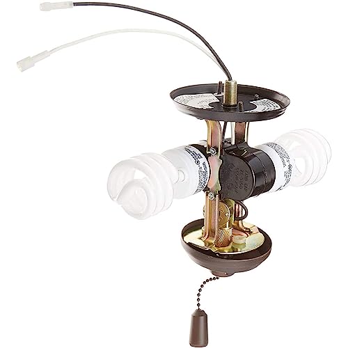 Image of Aspen Creative 21327-08-1, Ceiling Fan Light ZE-310D /ZE-109m Socket Nickel Pull Chain Switch, E27 Lamp Holder for Ceiling Fan Light