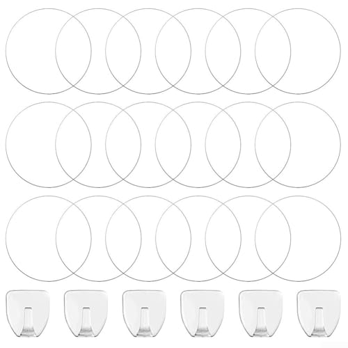 Rankgitter aus Edelstahl für Kletterpflanzen, 12,7 x 228,6 cm, für Innen- und Außenbereich, mit 18 Kreisen, höhenverstellbar, Wand-Spalier für Monstera-Efeu-Ranken, mattes Finish