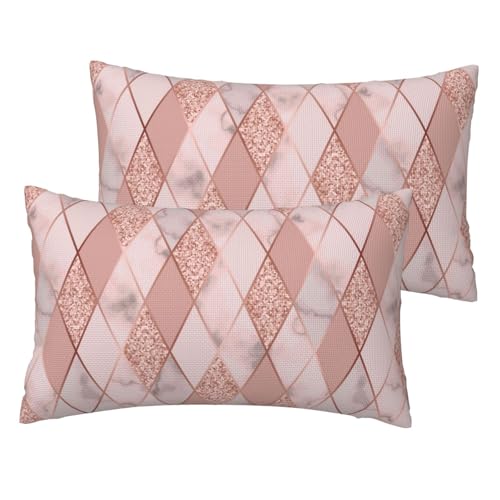 Mármol geométrico de Lujo,Funda de Almohada Decorativa de poliéster, Suave, 30 x 50 cm