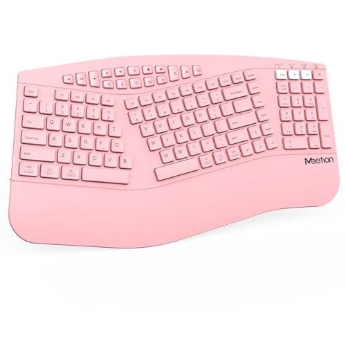 MEETION Ergonomic Keyboard Wireless, Multi-Device Bluetooth...