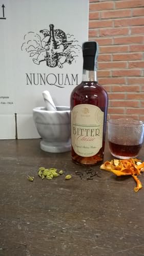 Classic Bitter Opificio Nunquam | Liquore Artigianale Con Bergamotto, Pompelmo Rosa, Spezie Ed Erbe Officinali | 25% Vol. | 700 Ml. - 3