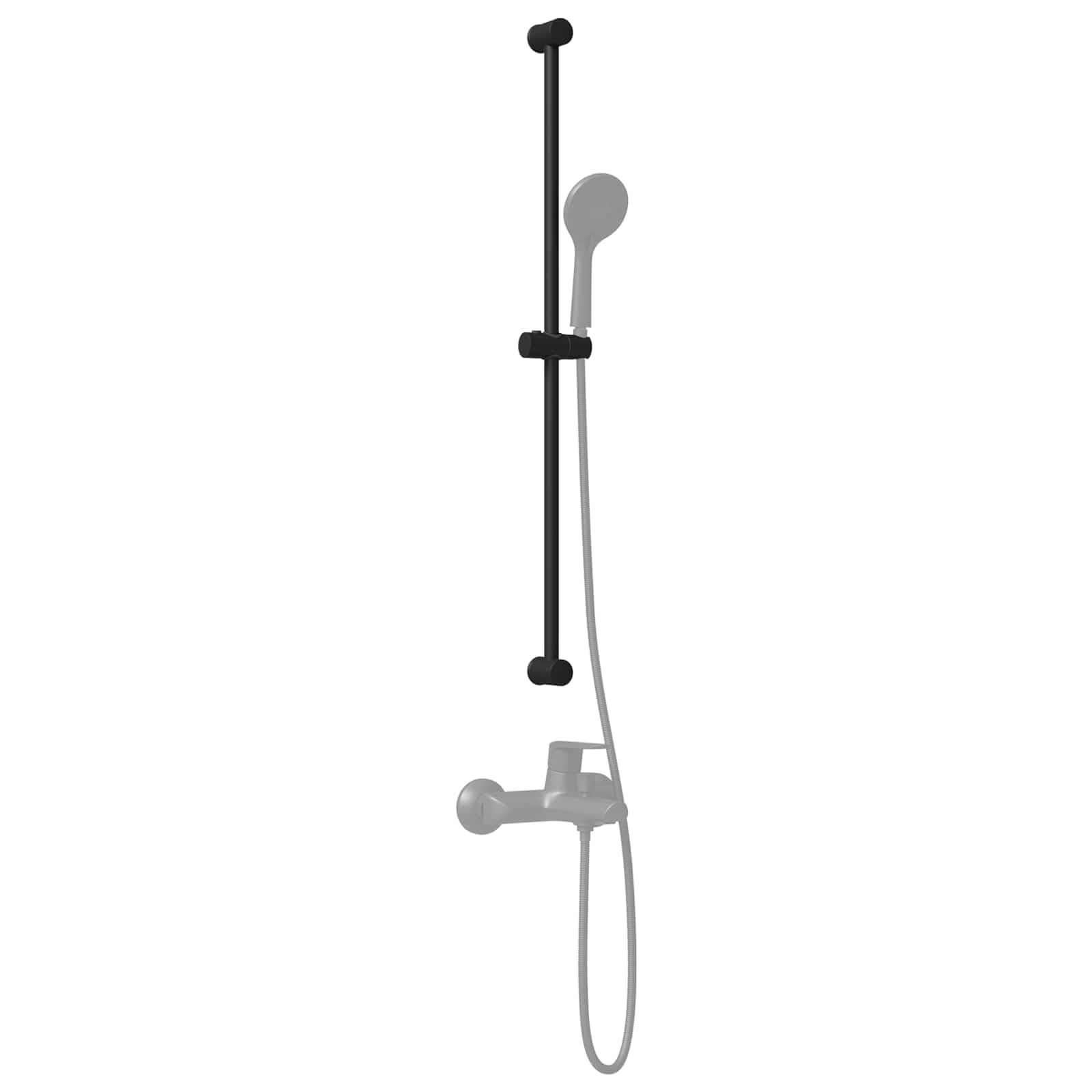 Soporte para alcachofa de ducha, color negro, 101 cm, acero inoxidable, ajustable, 360°, montaje en pared, para baño, ducha, ducha, ducha, ducha, ducha, ducha, accesorio de ducha de mano