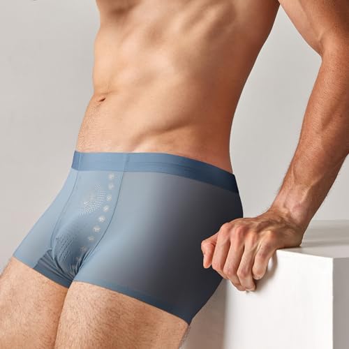Men's Massage Underwear Comfortable and Soft Pant Breathable Stretch Moisture-Wicking Boxer Briefs Band 4 pack2