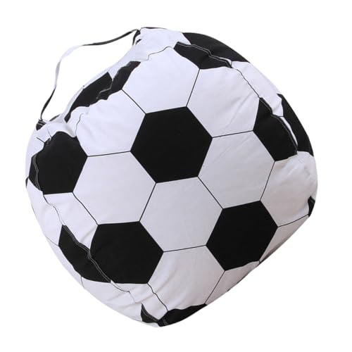ULDIGI Organizer Cover for Stuffed Animals 21-inch Bean Bag Chair Fuzzy Football Beanbag Seat Storage Bag for Kids Toy