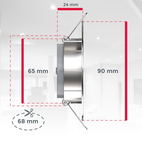 Dimmbarer LED-Spot B.k.licht – 3er Set Einbaustrahler 230V