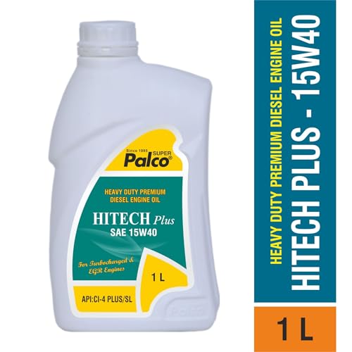 Image of PALCO Hitech Plus 15W40 Diesel Engine Oil 1 Litre (Pack of 2) for Heavy Duty Cars, Commercial Vehicles & Turbocharged Diesel Engines, EGR Compatible