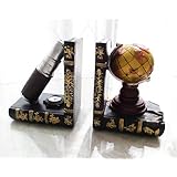 ブックエンド ブックスタンド アンティーク 地球儀 望遠鏡 卓上 仕切り 本立て オブジェ 置物 おしゃれ 北欧 インテリア 輸入雑貨 [並行輸入品]