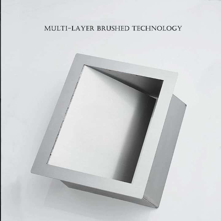 AMENGJ Mülleimerabdeckung Edelstahl - Integrierter Deckel Für Arbeitsplatte 204mm