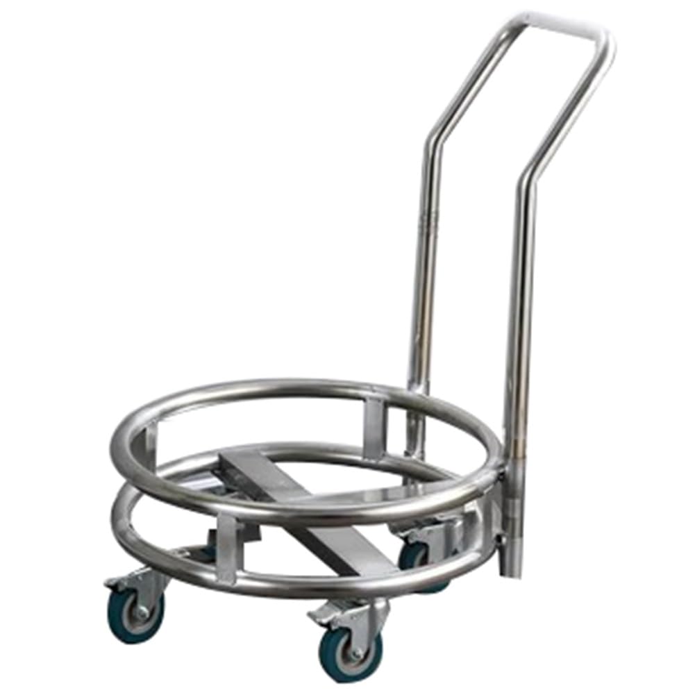 inless Stahl-Topflappen, Zylinderboden, Gasflaschenwagen, Rollwagen für Töpfe und Milcheimer, Silber-B, Größe 21,5 x Küchen-Nizer & Platzsparend