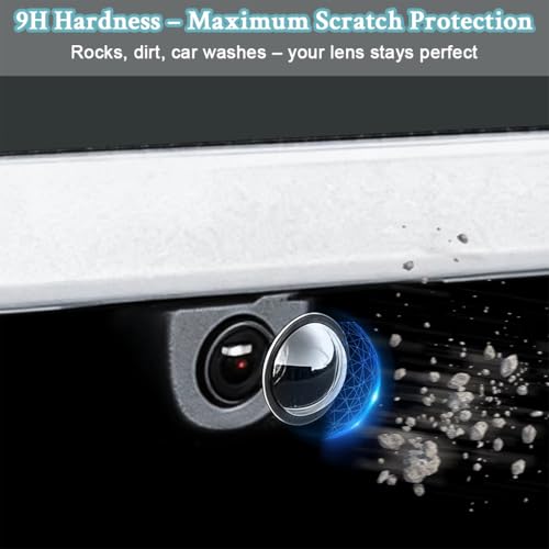 Image of STHIRA 2Pcs Car Camera Lens Protector Cover, HD 9H Anti-Scratch Protective Shield for Front & Rear Parking & 360 Camera Lenses, Waterproof Anti-Fog Camera Guard for Vehicles