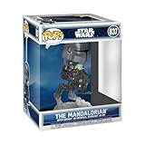 Funko Pop! Rides Deluxe: Mandalorian & Grogu - The Mandalorian with Grogu in Imperial Remnant AT-RT - Collectable Vinyl Figure - Gift Idea - Official Merchandise - Star Wars Fans
