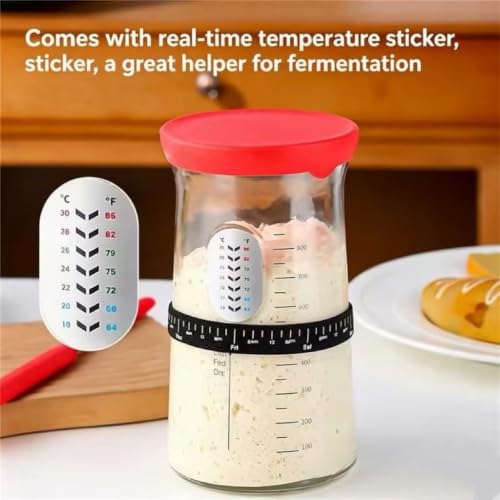 40OZ Large Capacity Sourdough Starter Jar, Sourdough Bread Baking Supplies - image 4