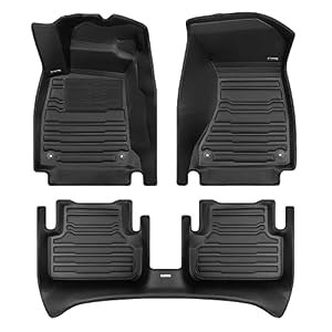 TuxMat – for Audi A5 Sedan 2018-2024 Models – Custom Car Mats – Maximum Coverage, All Weather, Laser Measured – This Full Set Includes 1st and 2nd Rows Black