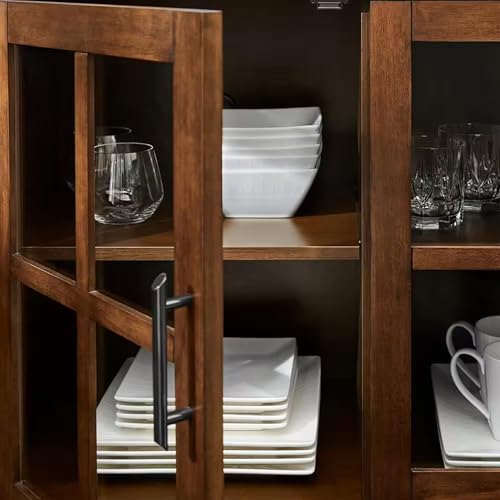 Image of The Attic Suzelle Sideboard|Multipurpose Cabinet for Kitchen and Living Room Storage|Crockery Storage|Solid Sheesham Wood|Honey Matte Finish