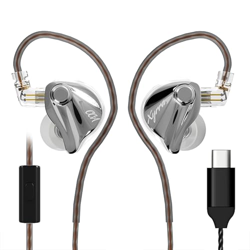 CCA Xyrra Dual Driver in-Ear Monitor Headphones,1DD+1BD HiFi IEM Earphones,Wired Gaming Earbuds for Gamers Musicians
