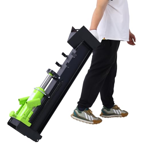 10-Ton Horizontal Hydraulic Log Splitter - Manual Wood Cutter with 2-Speed Operation, Heavy-Duty Steel Beam, and Wheels for Easy Transport