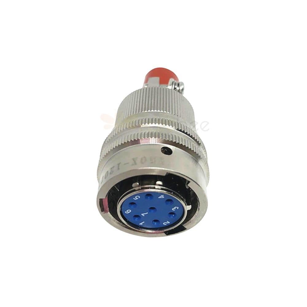 Conectores Circulares eléctricos Y50X-1207TK2, Conector Hembra y Conector Macho Y50X-1207ZJ10, Cable de Acoplamiento de Bayoneta Recto de 7 Pines.