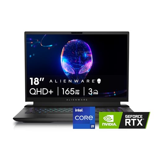 Alienware M18 R2 Gaming Laptop – 18 QHD+ 165Hz 3ms Display, Intel Core i9-14900HX, 32GB DDR5 RAM, 1TB SSD, NVIDIA GeForce RTX 4080 12 GB GDDR6, Windows 11 Home, Onsite Service – Dark Metallic Moon