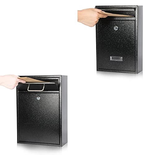 Kyodoled Steel Key Lock Mail Boxes Outdoor,Locking Wall Mount Mailbox,Security Lock Drop Box,Collection Boxes #TOP11