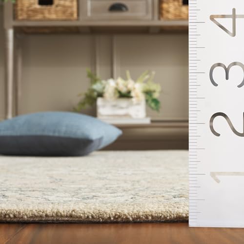 Tapete decorativo 6x9 beige e ivoire de lana miniatura 5