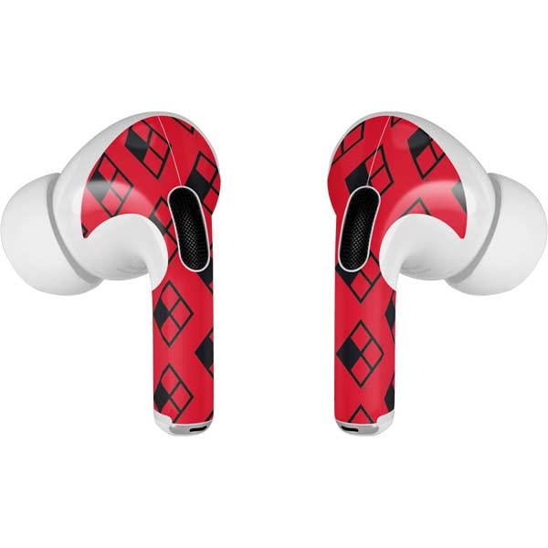 Skinit Decal Audio Skin Compatible with AirPods Pro 2nd Gen - Officially Licensed DC Comics Harley Quinn Logo Pattern Design