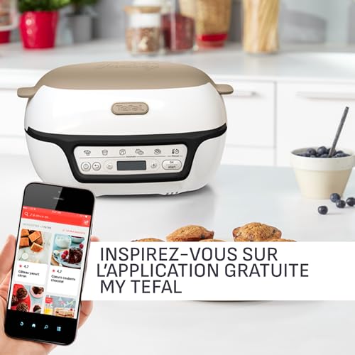 TEFAL MACHINE A GÂTEAUX INTELLIGENTE 5 PROGRAMMES PRÉCIS MOULE ANTIADHÉSIF 6 MOULES A MUFFINS CREABAKE CAKE FACTORY KD804 - vue 6