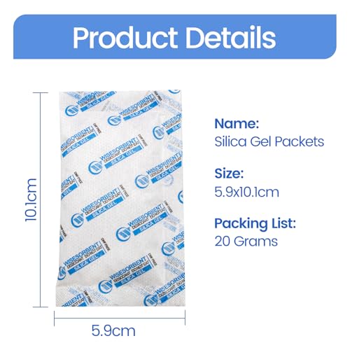 silica gel packets 20 gram 15 packs dessicant packets for storage pure and safe silica gel desiccant packs humidity packs