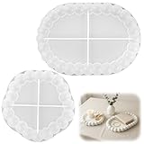 Jxiwfvl 2 St&uuml;ck Gie&szlig;formen Silikon Tablett Gro&szlig;, Harztablettform f&uuml;r Silikonform Schale Epoxidgie&szlig;form Beton Schmuck Aufbewahrung Kerzenhalterformen f&uuml;r DIY Handgemachte Dekoration Wohnkultur