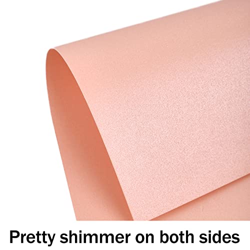 100 Sheets Pink Shimmer Cardstock 8.5 X 11 Iridescent Paper, Goefun 80Lb Card Stock Printer Paper For Invitations, Certificates, Crafts, Diy Cards #TOP2