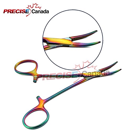 PRECISE CANADA: MULTI COLOR RAINBOW MOSQUITO HEMOSTAT FORCEPS 5