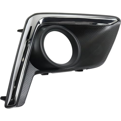 Fog Light Trim Compatible with CROSSTREK 16-17 FRONT FOG LAMP MOLDING RH AND LH, Textured Black, w/Chrome Trim 57731FJ420,57731FJ430 miniatura 2