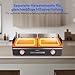 MEDION Tischgrill elektrisch mit Dual-Zonen-System (2400 Watt Elektrogrill, 2 abnehmbare Platten, individuelle Temperaturregelung, LED-Statusanzeige, IPX4-Schutz, MD12027)