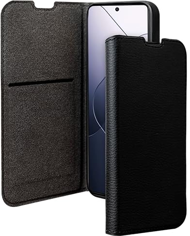 Etui Folio Xiaomi 14T noir avec rabat clapet et étui portefeuille complet