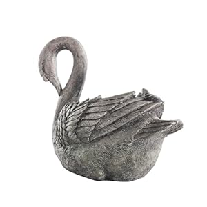 Deco79magnesiumoxideswanindooroutdoorplantertexturedlargeplanterpotwithpatinaaccentsplanter23x11x17gray Urban Country Home Decor Deco 79 magnesium oxide swan indoor outdoor planter textured large planter pot with patina accents planter 23 x 11 x 17 gray urban country home decor