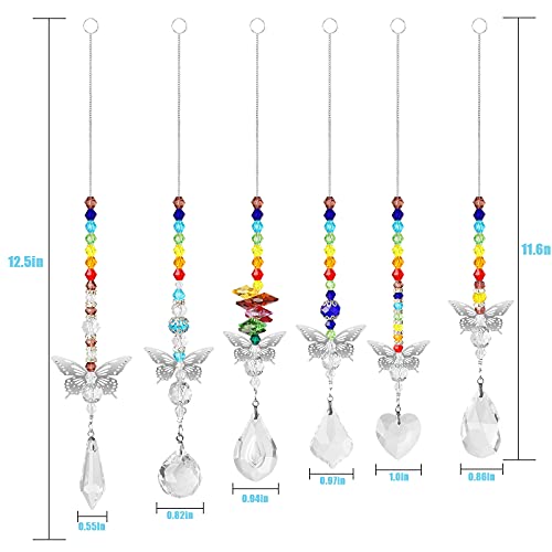 Schmetterling Suncatcher Mit Regenbogen-Kristallen – Fensterdekoration Mit Saugnapf, 15,2 Cm