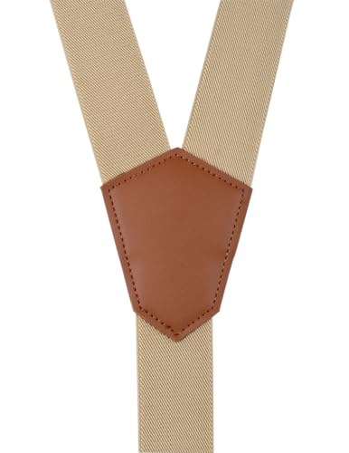 Image of Suspenders for Men Snap Hooks with 1.4 Inch Elastic Y-Back Adjustable