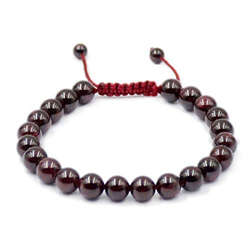 AD Beads Unisex 8mm Gemstone Bracelets Healing Macrame Adjustable 7-9