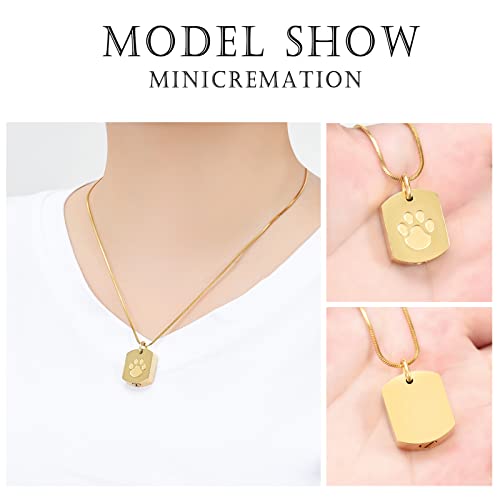 "Minicremation Cremation Jewelry Urn Necklace for Ashes for Pet Paw Print Memorial Ash Jewelry - Image 4
