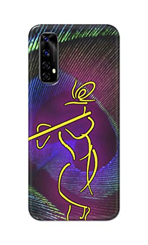 Image of PRINTFIDAA Lord Krishna On Peacock Feather Hard Back Cover for Realme Narzo 20 Pro /Realme 7 / Narzo 30 Back Cover -(P6) KAT1007