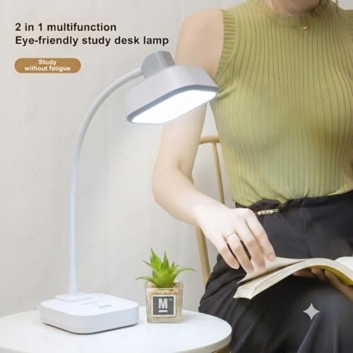 Image of Kian 3-in-1 LED Desk Lamp with Pen & Phone Holder, 1200mAh Battery- USB Rechargeable Study Lamp with Touch Sensor, 3 Light Modes, Eye Protection & Warm White,(Pack of 1) (Lamp 6)