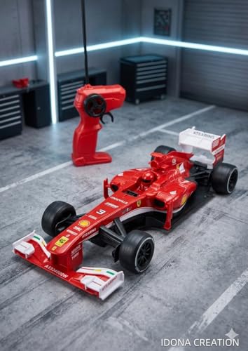 Image of 1:12 Scale Remote Control F1 Racing Vehicle - Large RC Formula Racer for Kids and Adults, 2.4GHz High Speed Electric Toy with Rechargeable Battery, Red Machine Gift for Boys Ages 3-12