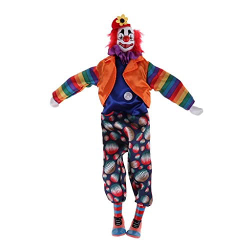 Muñeco payaso porcelana pintado 35cm colorido miniatura 1