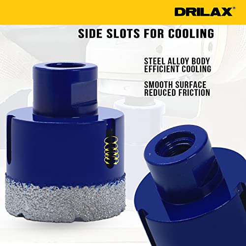 2 Inch Diamond Hole Saw Heavy Duty Masonry Drill Bit For Concrete, Granite, Quartz, Porcelain, Ceramic Tile, Brick Cinder Blocks 5/8"-11 Thread Connection For Angle Grinders 2 Diamond Hole Saw #TOP4