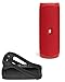 JBL Flip 5 Waterproof Portable Wireless Bluetooth Speaker Bundle with Deluxe CCI Silicone Protective Carrying Sleeve (Red)
