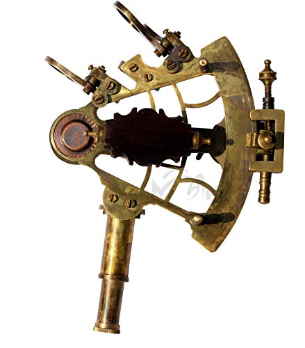 Marine Art Handicrafts '' Brass Sextant With Compass For Birthday, Wedding, Baptism, Mother's Day, Father's Day, Partner, Best Man, Anniversary, Farewell, Graduation, C-3082 #TOP6